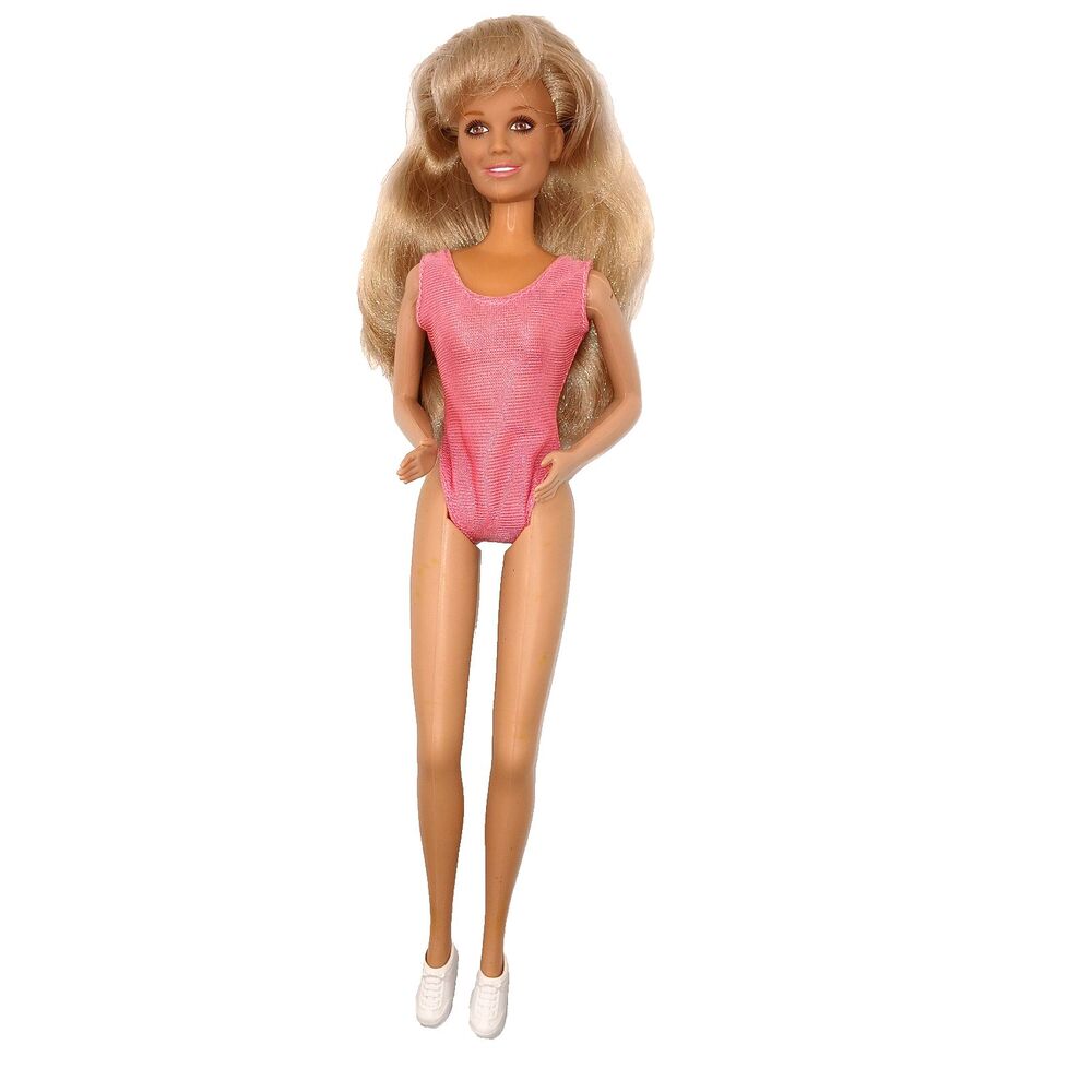Vanna White Fashion Doll Pink Swimsuit Tennis Shoes HSC 1990 De-Boxed for OOAK